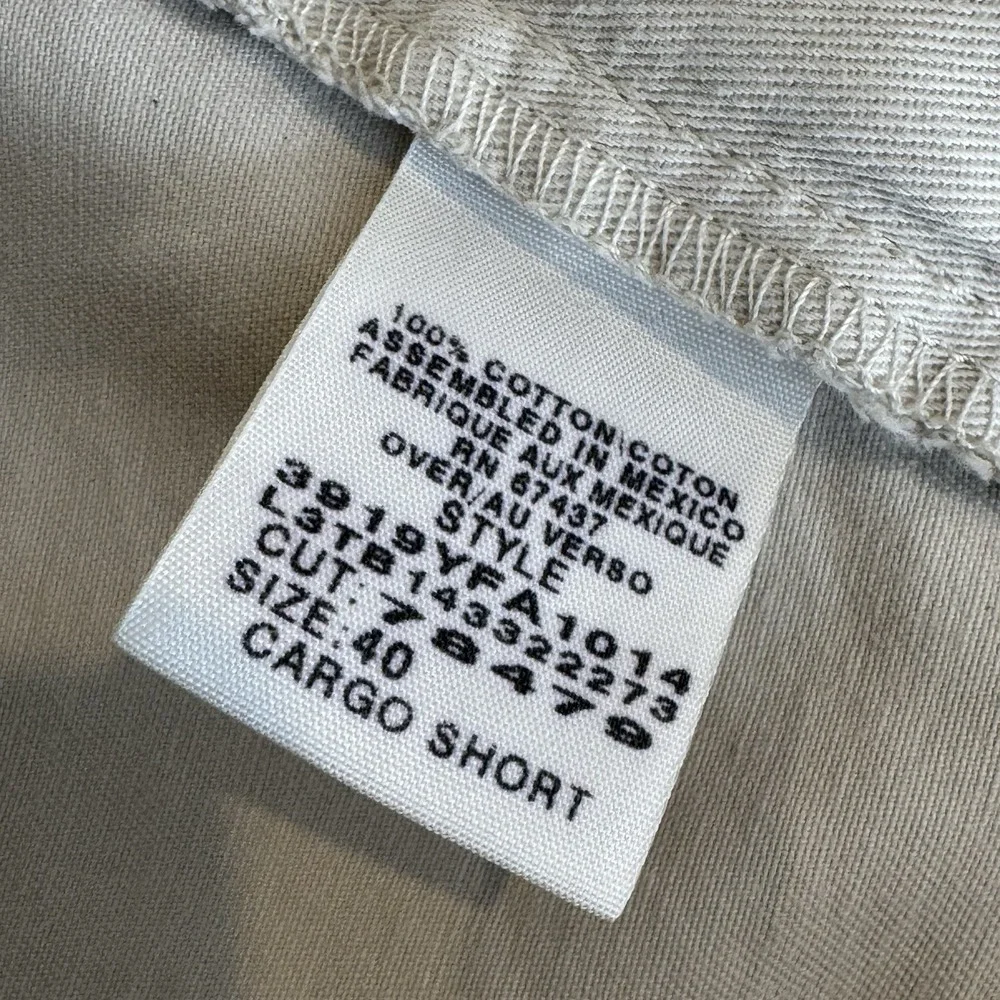 Polo Jeans Co Ralph Lauren Cargo Shorts Mens 40 Beige Utility Cotton Hiking Y2K